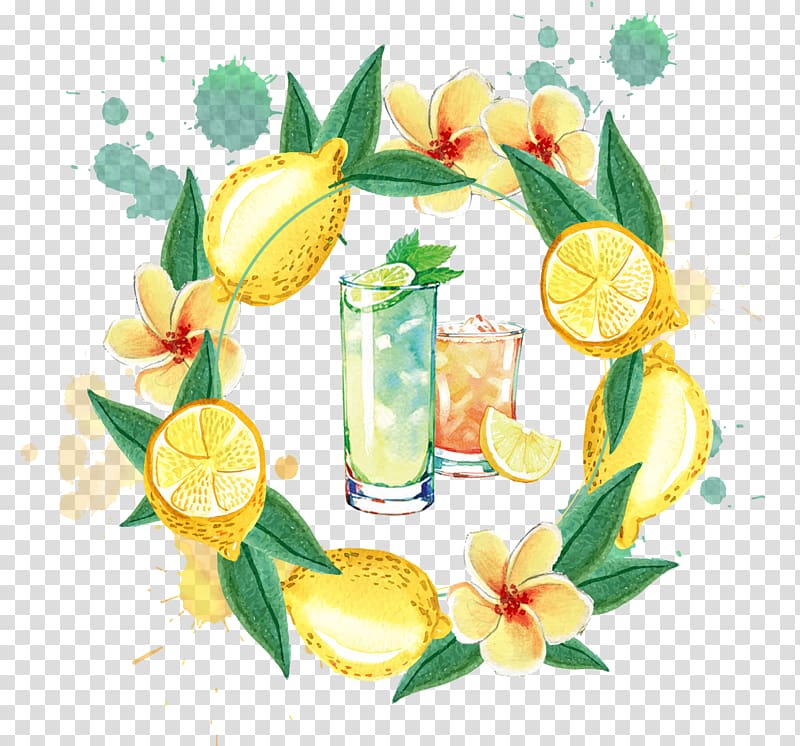 Lemon juice Lemonade Sangria, Cartoon lemonade transparent background PNG clipart
