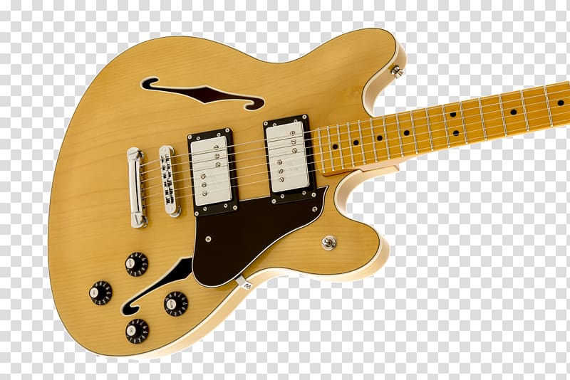Fender Starcaster Fender Stratocaster Starcaster by Fender Fender Coronado Semi-acoustic guitar, guitar transparent background PNG clipart