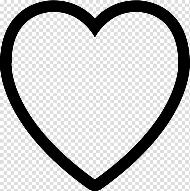 Heart Symbol Computer Icons Black and white , heart transparent background PNG clipart