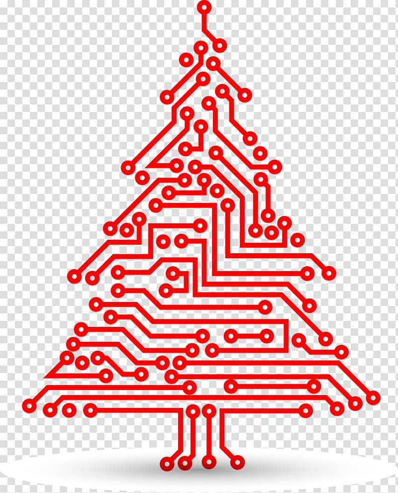 Christmas tree Electronic circuit Digital electronics Electrical network , christmas tree transparent background PNG clipart