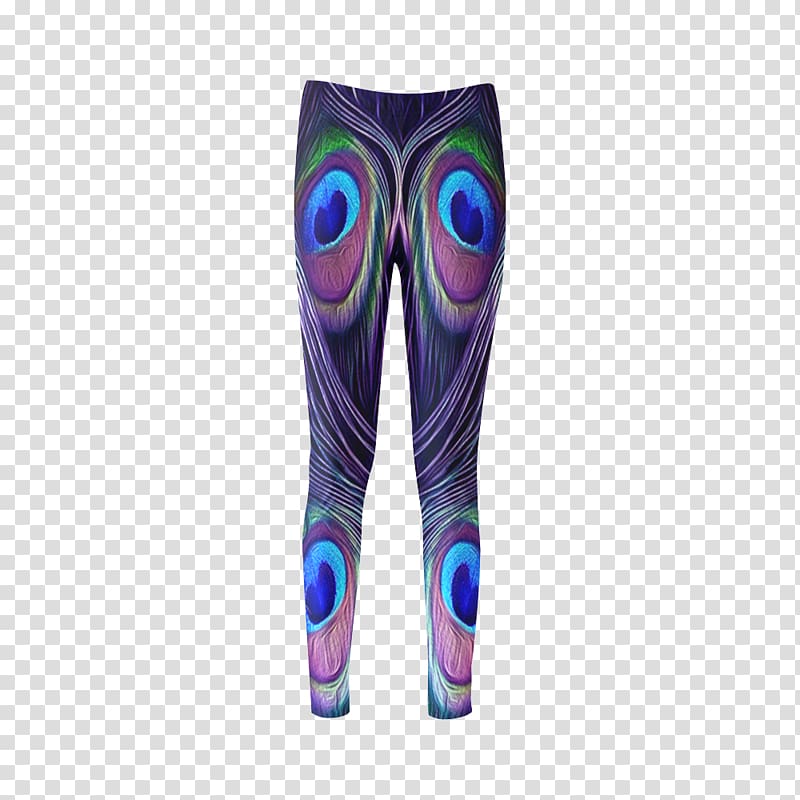 Leggings Human leg Tights Purple, color peacock feathers transparent background PNG clipart