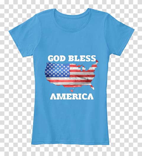 T-shirt Flag of the United States Independence Day, God Bless transparent background PNG clipart