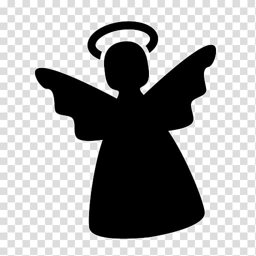 Computer Icons Silhouette Angel Christmas , angel transparent background PNG clipart