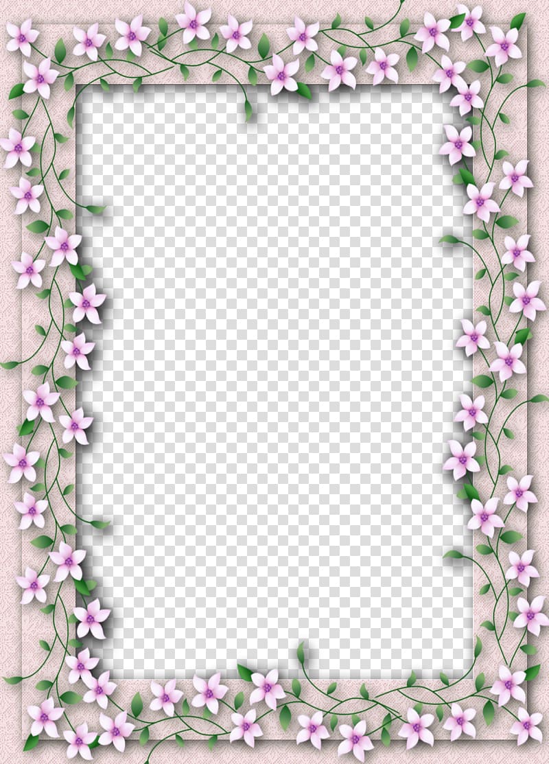 Paper Frames Floral design Flower , Delicate Frame transparent background PNG clipart