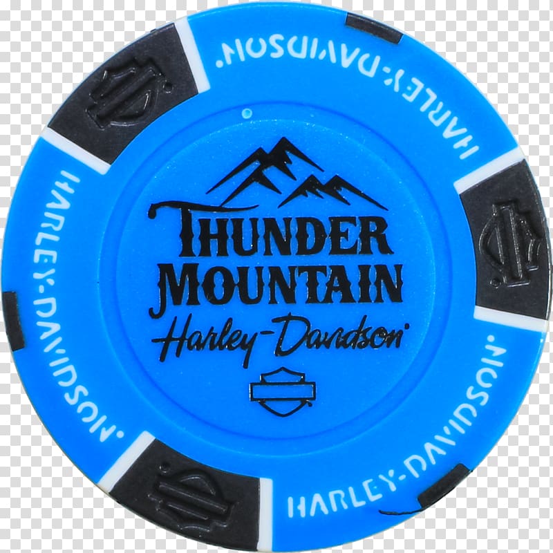 Thunder Mountain Harley-Davidson Poker Blue Black, blue chips transparent background PNG clipart