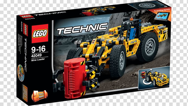 Lego Technic Toy LEGO Digital Designer LEGO 42049 Technic Mine Loader, lego technic bugatti transparent background PNG clipart