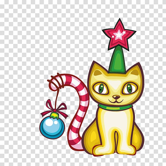 Cat Kitten Christmas Vecteur, Christmas kitten transparent background PNG clipart