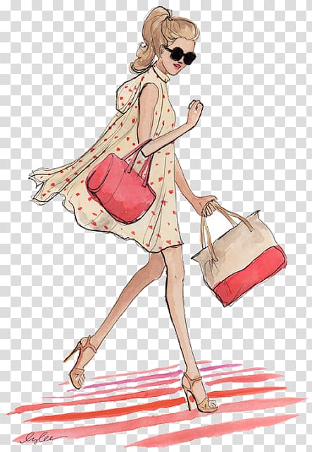 Sketch Fashion Clothing Drawing, fashion model transparent background PNG clipart