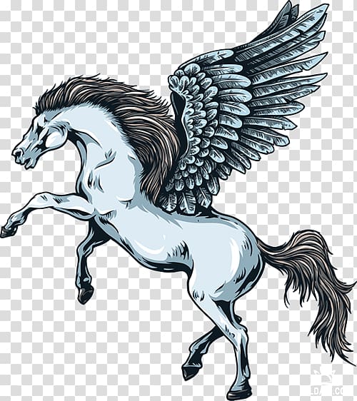 Legendary creature Greek mythology Mythical Creature Pegasus Wall Decal, pegasus transparent background PNG clipart
