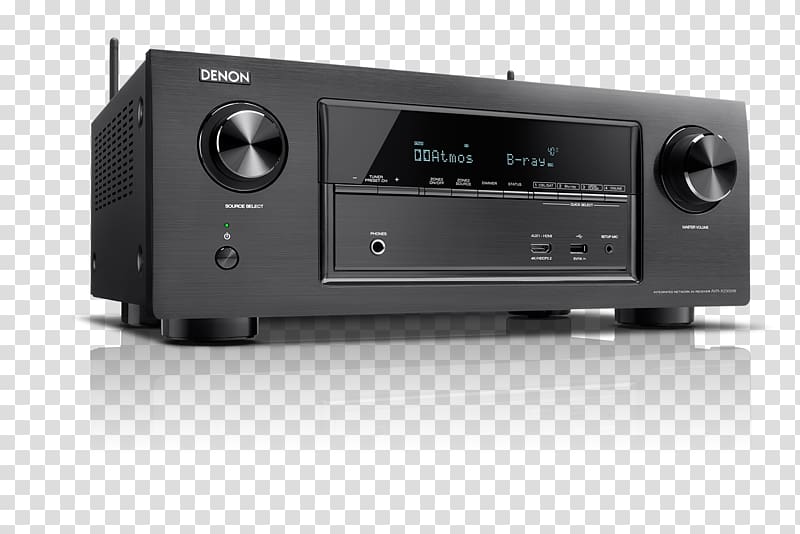 AV receiver Denon AVR-X2300W Home Theater Systems Denon AVR-X2400H, spotify app icon transparent background PNG clipart
