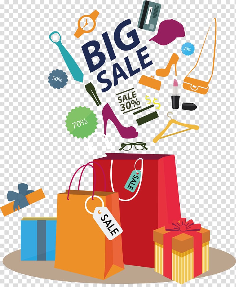 Poster Sales Graphic design, Red shopping bag shading transparent background PNG clipart