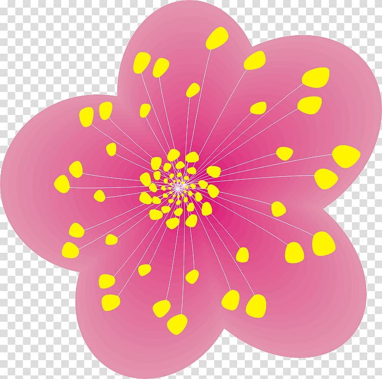 Cartoon Plum blossom, Cartoon Plum transparent background PNG clipart