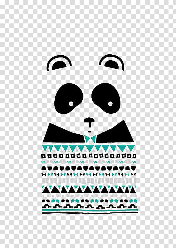 panda art, Giant panda Bear Printing Illustration, panda transparent background PNG clipart