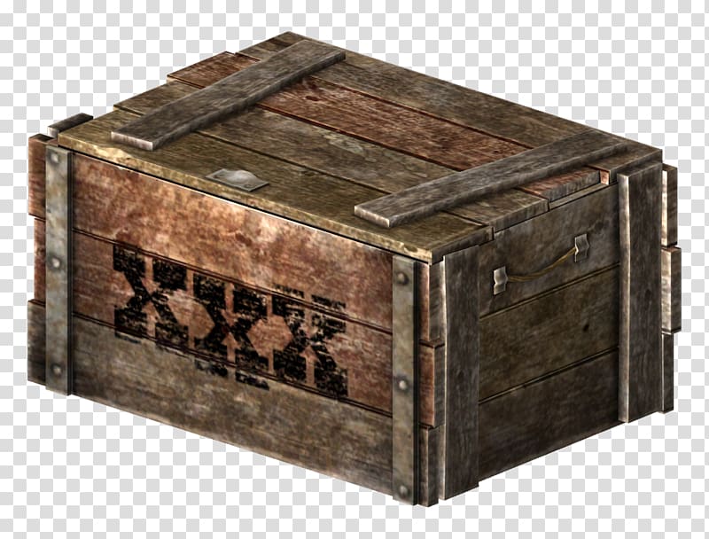 Crate Fallout: New Vegas Wooden box Dynamite, WOOD BOX transparent background PNG clipart