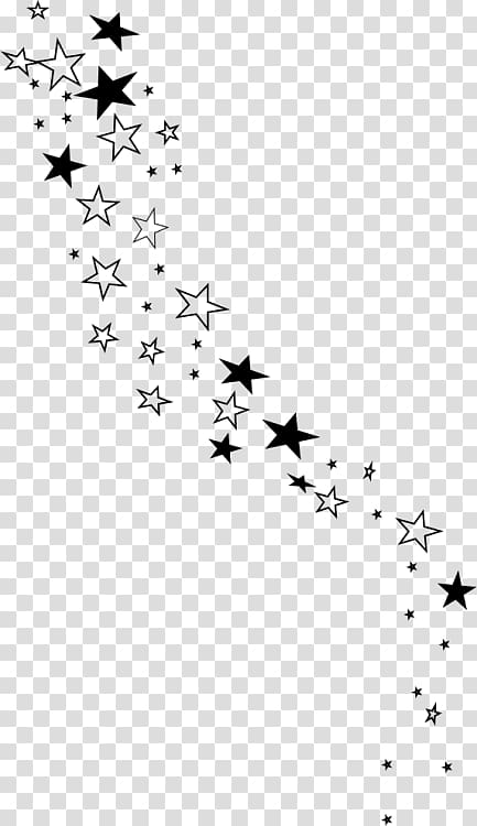 stars , Stencil Silhouette Drawing Unicorn, Stars black transparent background PNG clipart
