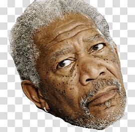 Morgan Freeman illustration, Morgan Freeman Listening transparent background PNG clipart