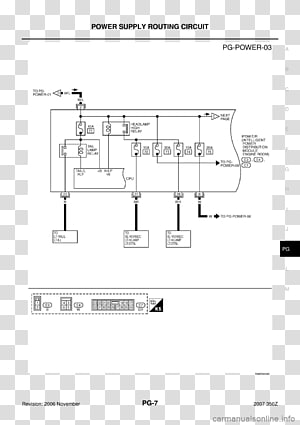2007 Nissan 350Z Technical drawing Electronic circuit Paper, nissan transparent background PNG clipart thumbnail