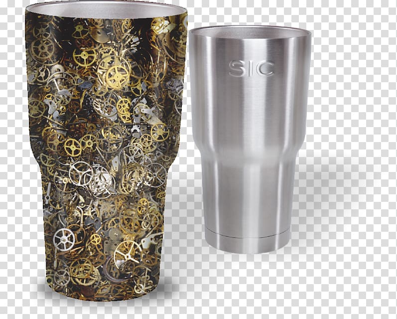 Metal Glass Multi-scale camouflage Cup Pattern, gold pattern shading transparent background PNG clipart