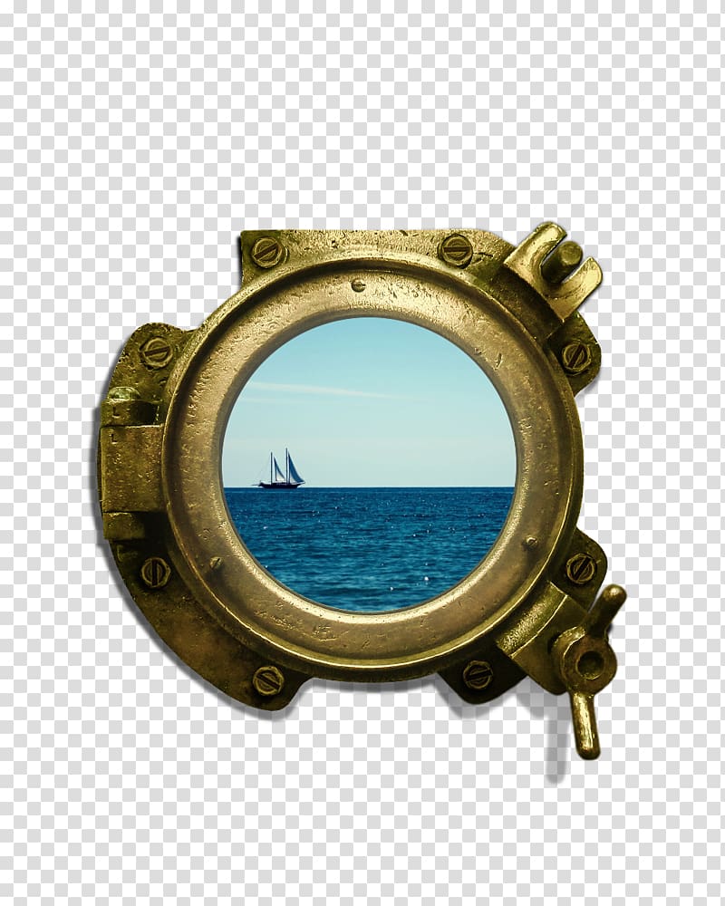 Brass Porthole 01504 Sea, Brass transparent background PNG clipart