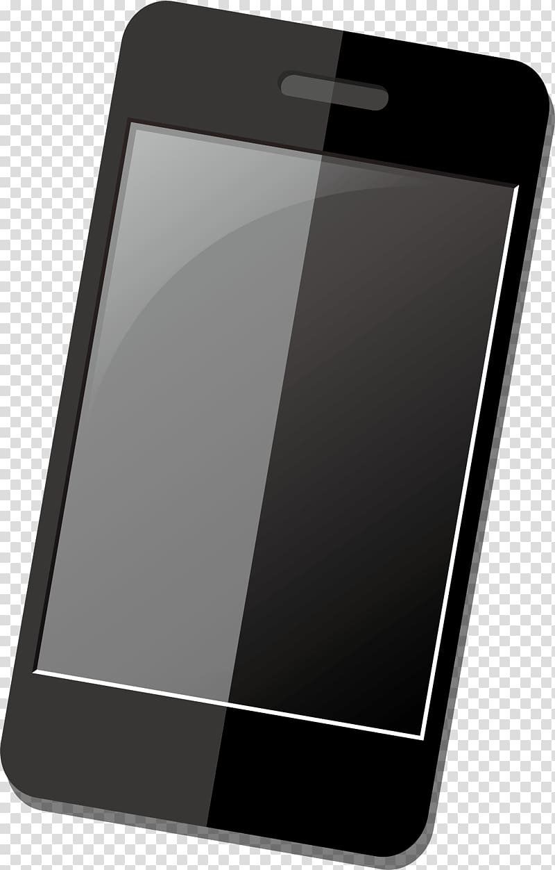 Smartphone Feature phone Telephone, Simple black phone transparent background PNG clipart