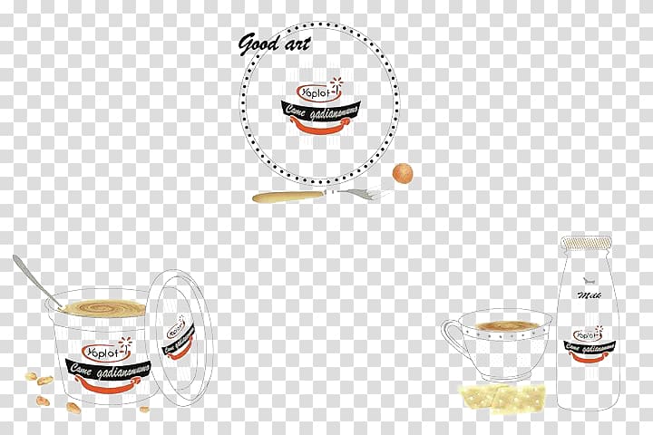 Coffee Breakfast Milk Cafxe9 au lait, Milk and coffee mix transparent background PNG clipart