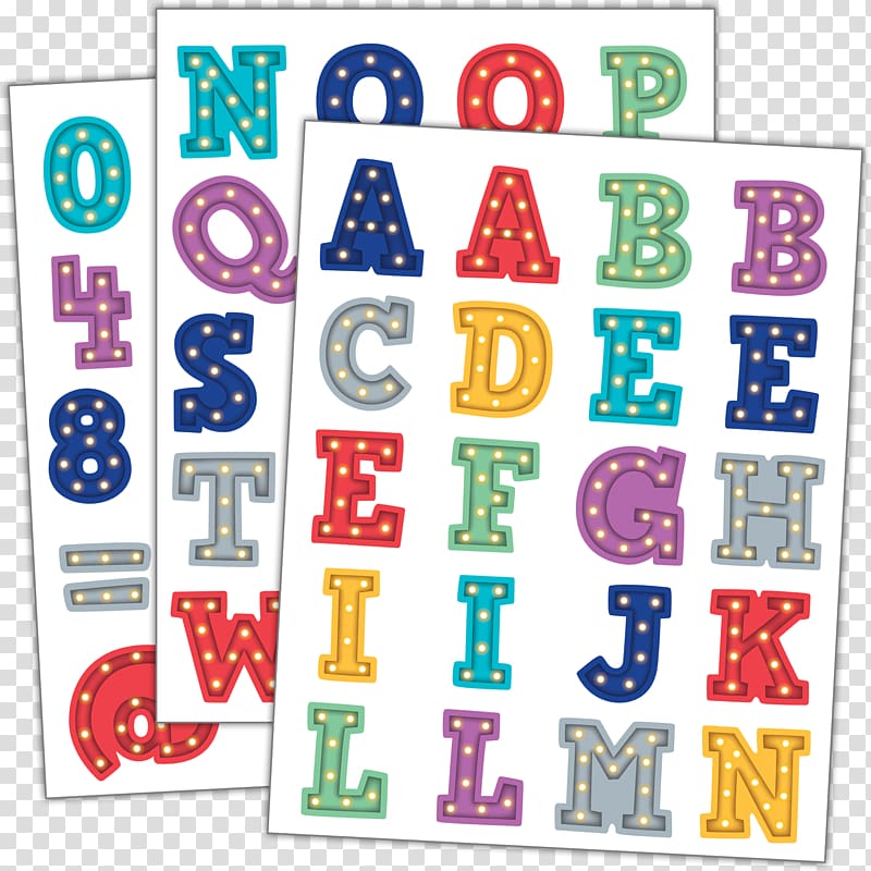 Font Alphabet Sticker Teacher, marquee letter transparent background PNG clipart