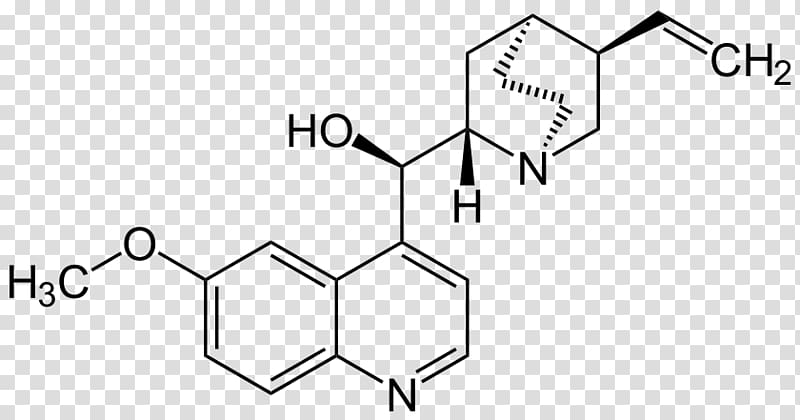 Quinine Chemical structure Skeletal formula Pharmaceutical drug, others transparent background PNG clipart