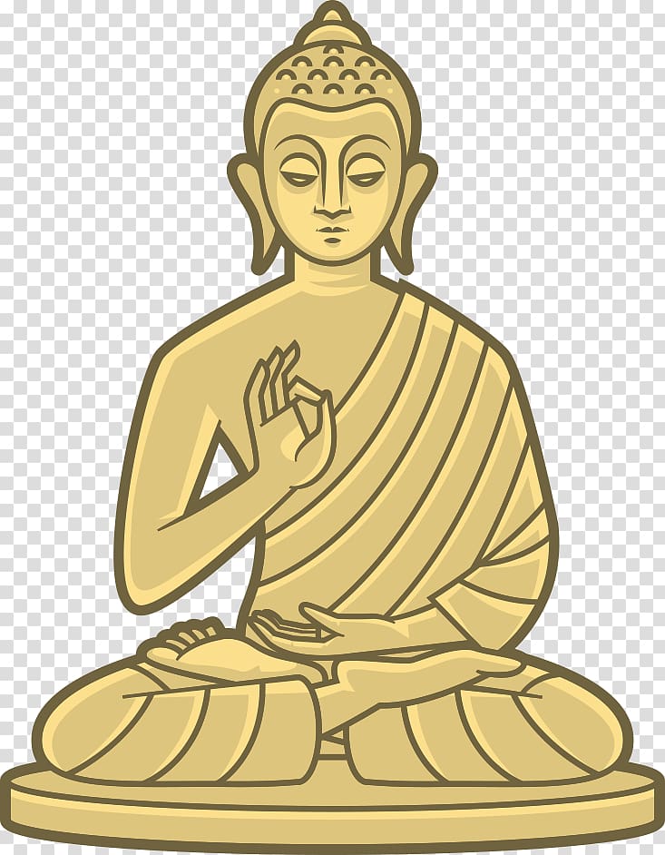 Buddha illustration, Golden Buddha Gautama Buddha Buddhism Illustration, chanting Buddha transparent background PNG clipart