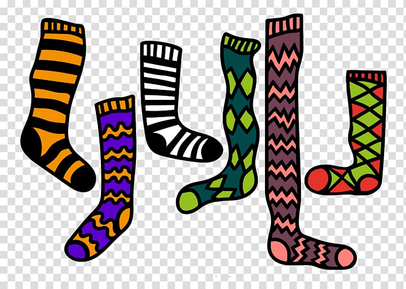 Sock ing Graphic design Drawing, Clown socks transparent background PNG clipart