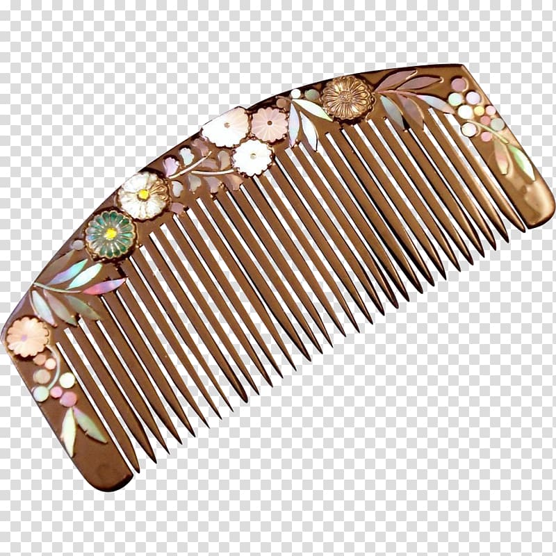Comb Hairpin Kanzashi Hairstyle, japanese wood comb transparent background PNG clipart