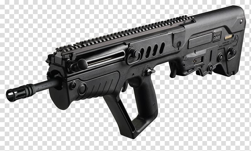 Assault rifle IWI Tavor Israel Weapon Industries Firearm Semi-automatic rifle, assault rifle transparent background PNG clipart