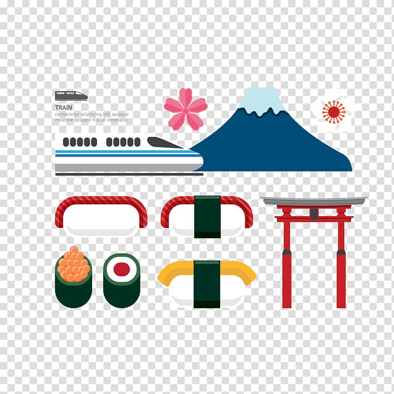Japan Madrid Culture Element, Japanese tourism style transparent background PNG clipart