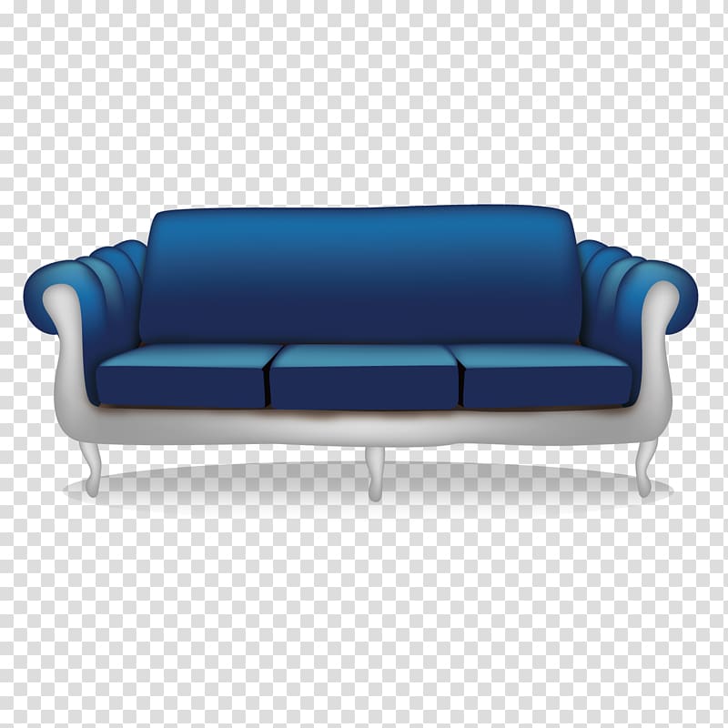 Sofa bed , blue sofa transparent background PNG clipart