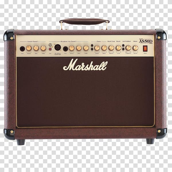 Guitar amplifier Marshall Amplification Marshall AS50D Bass amplifier, Acoustic Guitar transparent background PNG clipart