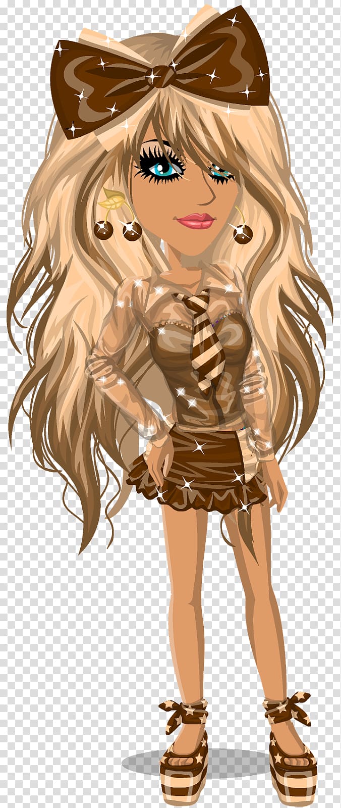 MovieStarPlanet Blond Girl YouTube Brown hair, girl transparent background PNG clipart