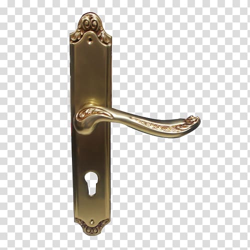 Door handle 01504 Brass, Brass transparent background PNG clipart