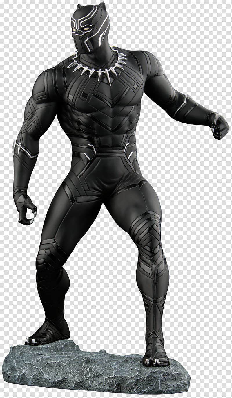 Black Panther Black Widow Statue Marvel Comics Sculpture, black panther transparent background PNG clipart