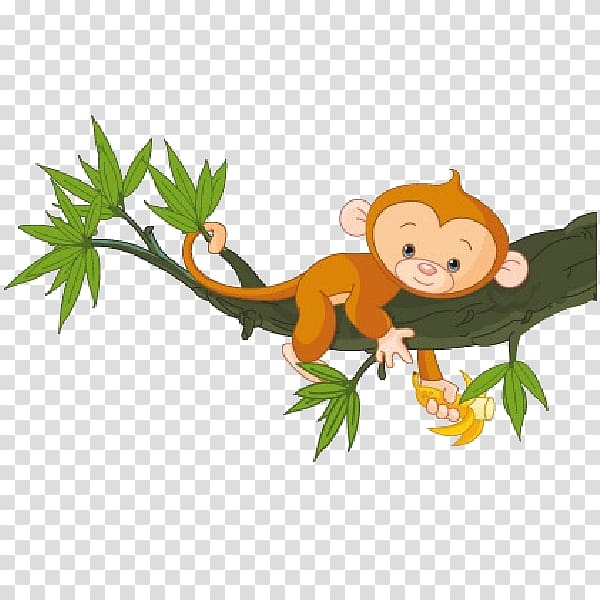 Monkey Tree , cute monkey transparent background PNG clipart