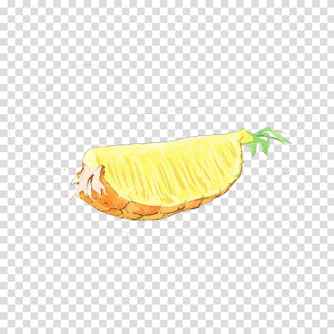 Drawing Cartoon, Pineapple pulp transparent background PNG clipart