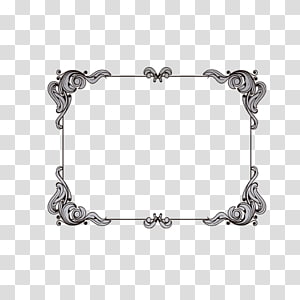 brown scrolled border , Lace Menu, European style black lace menu transparent background PNG clipart thumbnail