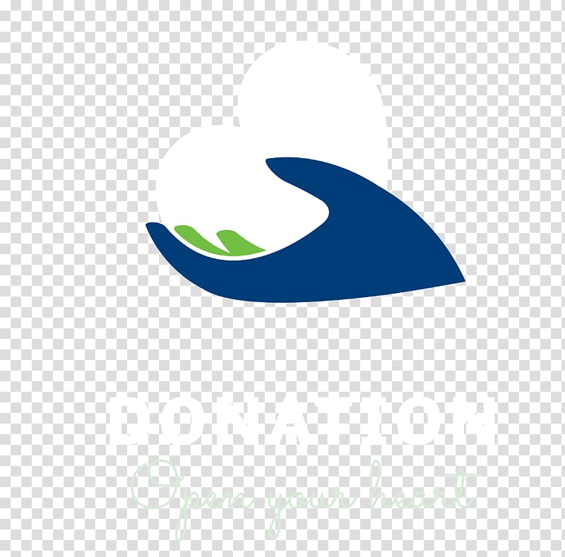 Blue love donation logo transparent background PNG clipart