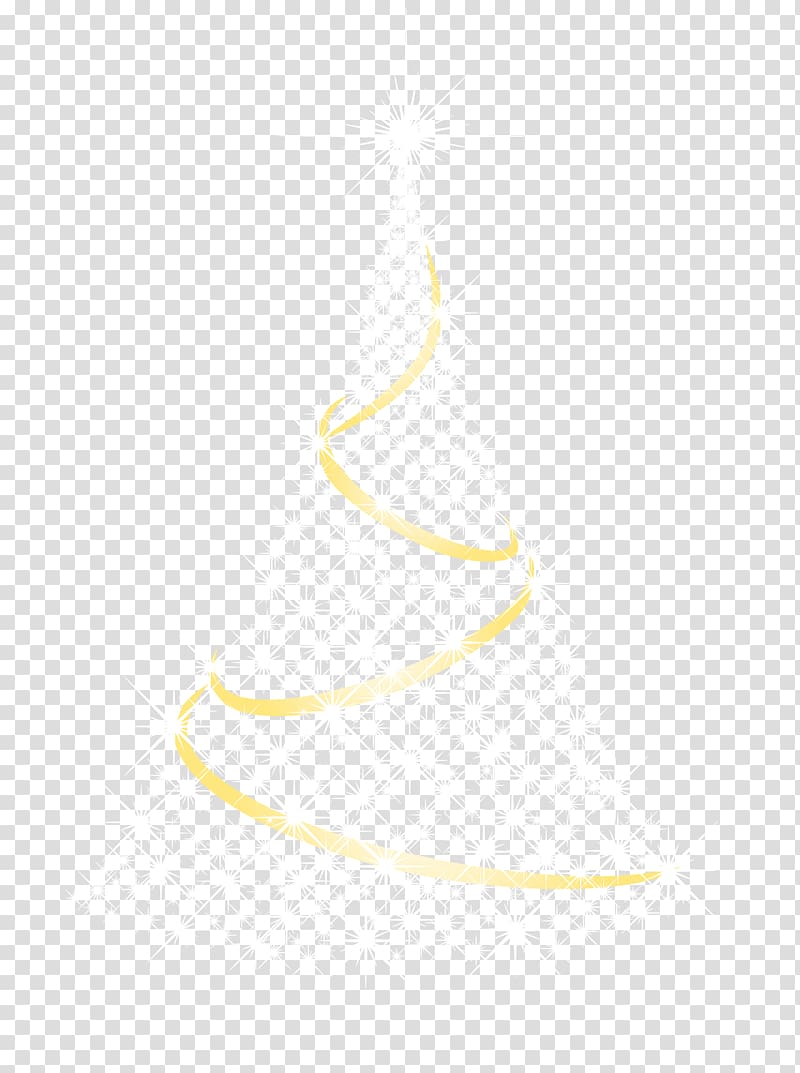 white and gold Christmas tree, Line Angle Point White Pattern, Sparkling Christmas tree transparent background PNG clipart