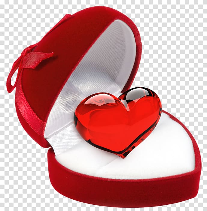 red heart with case, Heart Love iPhone 6 Plus , Heart in Jewelry Box transparent background PNG clipart