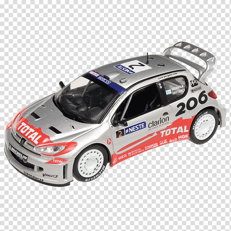 World Rally Car Peugeot 206 WRC Model car, peugeot transparent background PNG clipart