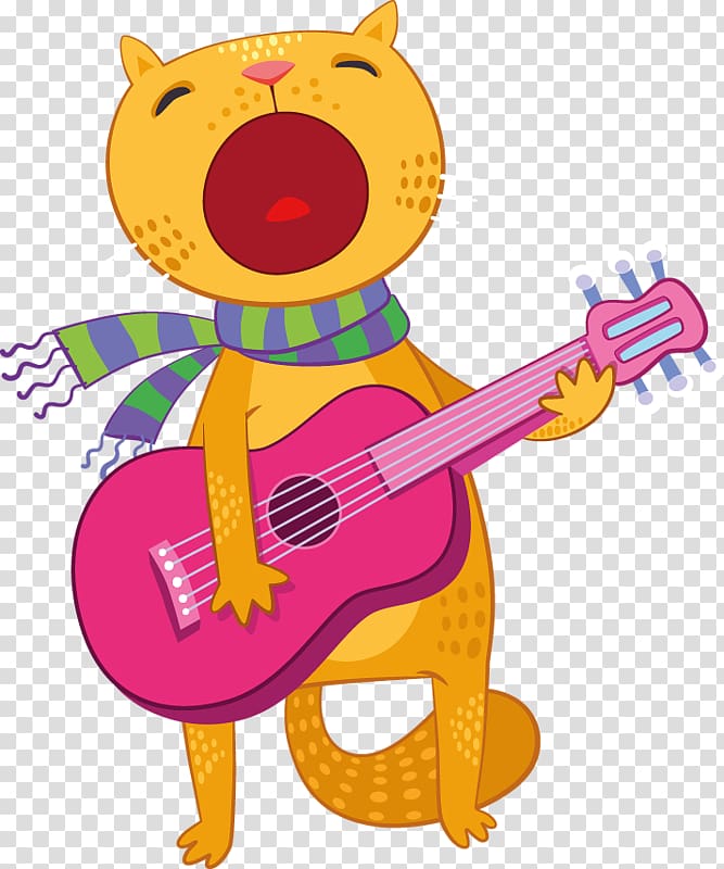 Poster , Singing cat transparent background PNG clipart