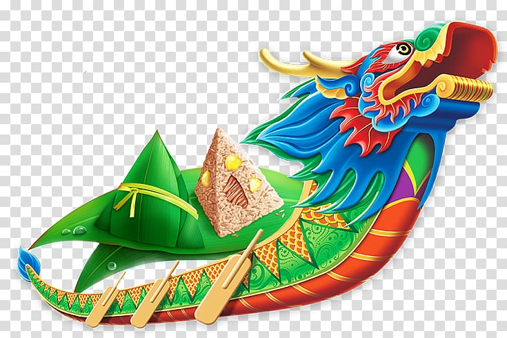 Zongzi Dragon Boat Festival Bateau-dragon Illustration, Boat transparent background PNG clipart