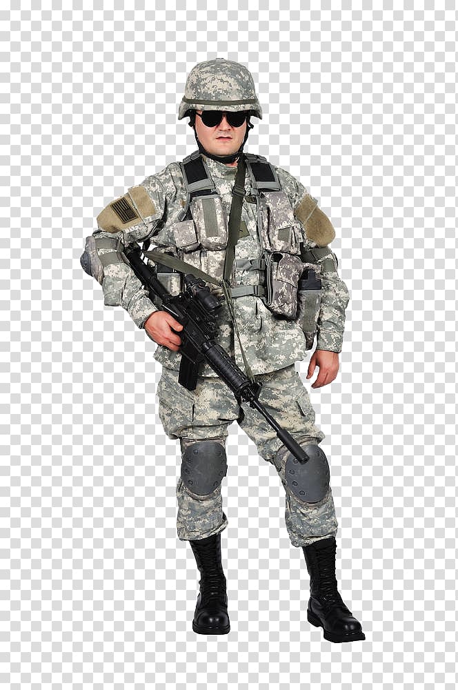 Soldier Infantry , Soldiers armed with guns and sunglasses transparent background PNG clipart