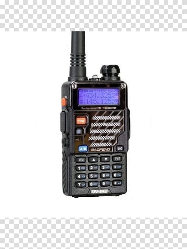 Baofeng UV-5RE Walkie-talkie Two-way radio FM broadcasting, radio transparent background PNG clipart