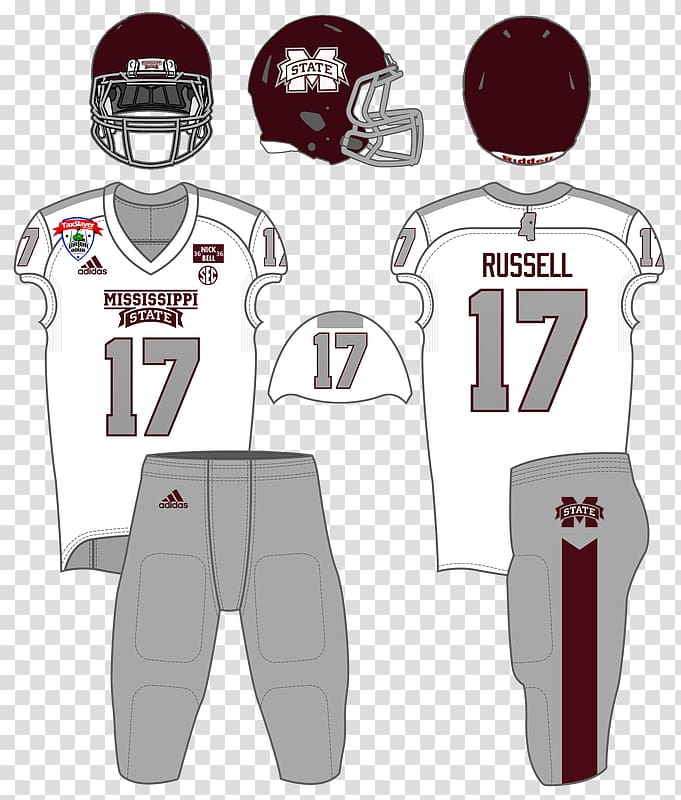 Jersey Mississippi State Bulldogs football Mississippi State University T-shirt Uniform, T-shirt transparent background PNG clipart