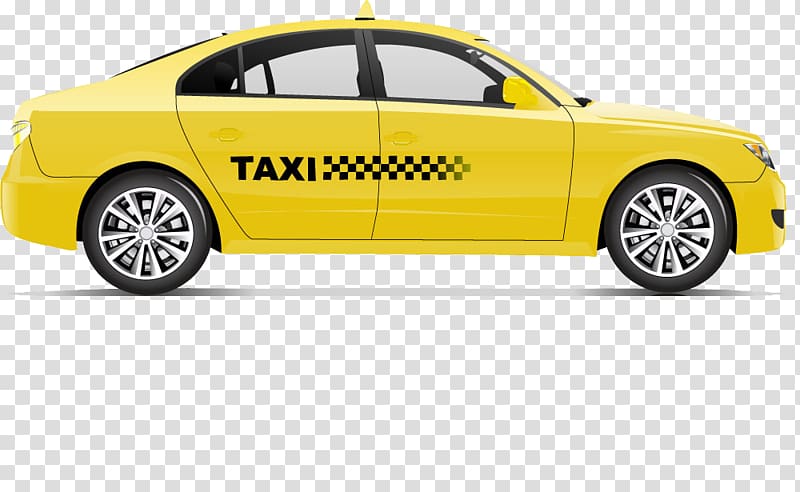 yellow taxi illustration, Taxi Drawing , Hand-drawn cartoon illustration yellow taxi transparent background PNG clipart